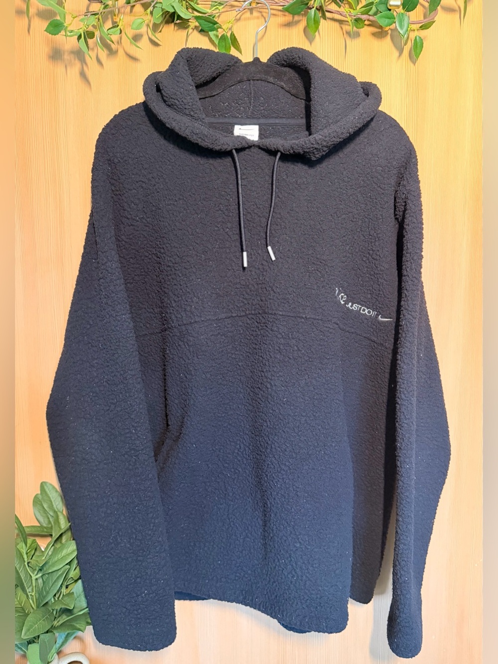 Nike Black Sherpa Pullover Hoodie